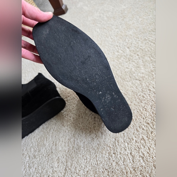 Jeffery Campbell womens 10 black suede leather Wedge boots Rochester platform - Picture 6 of 9